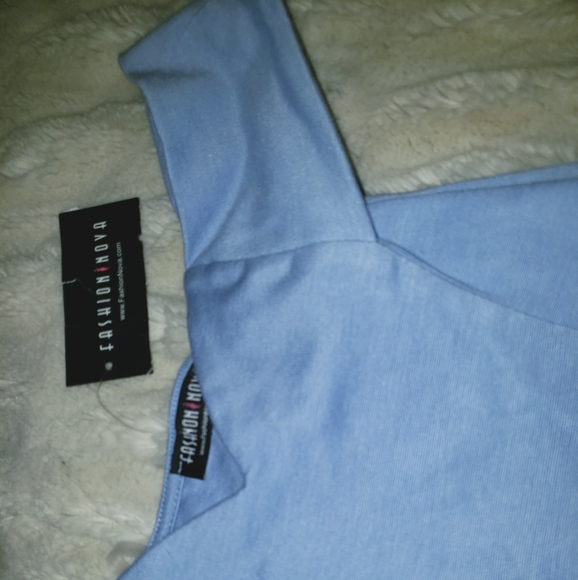 Fashion Nova Blue Asymmetrical Dress - Picture 2 of 3